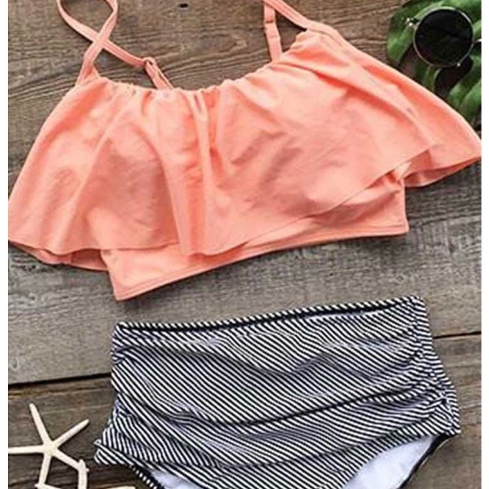 Cupshe Seaside Gale Falbala high-waisted bikini